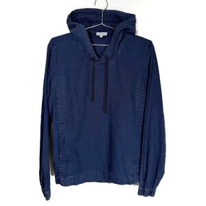 13 Bonaparte Navy Blue Hooded Pullover Sweatshirt Men's Size S‎